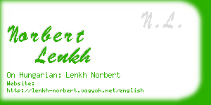 norbert lenkh business card